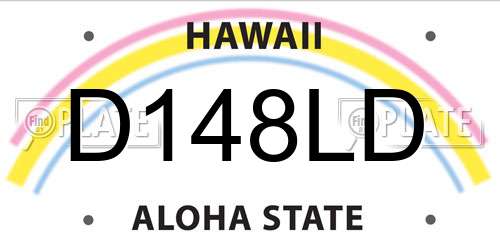 D148LD Hawaii License Plate