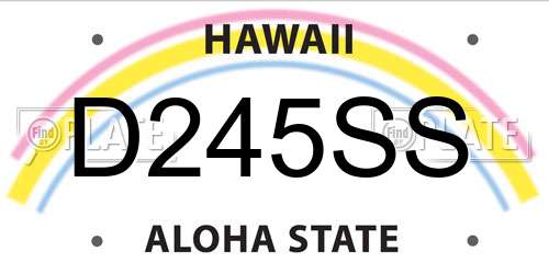 D245SS Hawaii License Plate