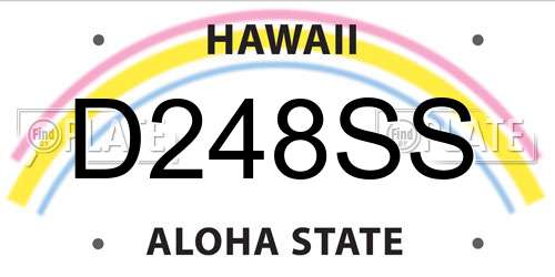 D248SS Hawaii License Plate
