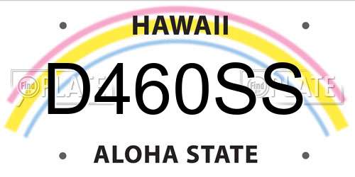 D460SS Hawaii License Plate