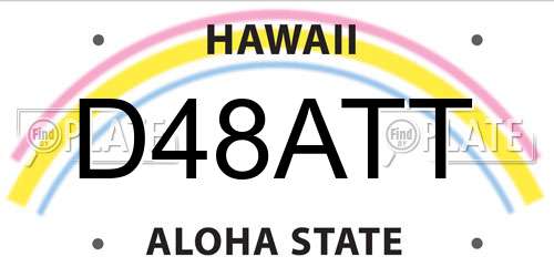 D48ATT Hawaii License Plate