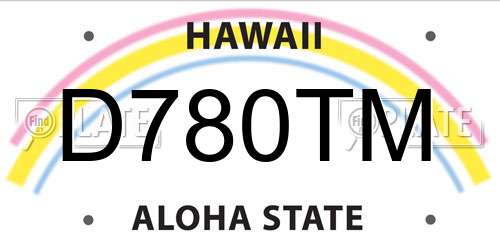 D780TM Hawaii License Plate