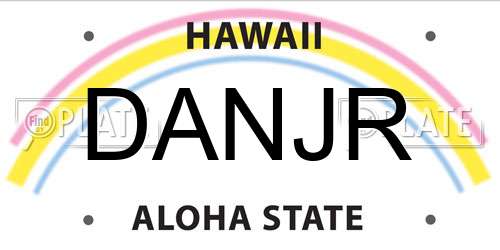 DANJR Hawaii License Plate