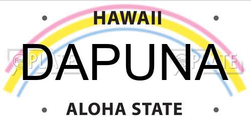 DAPUNA Hawaii License Plate