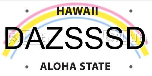 DAZSSSD Hawaii License Plate