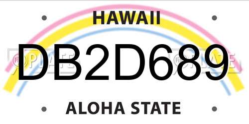 DB2D689 Hawaii License Plate