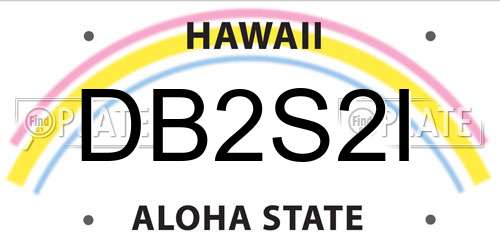 DB2S2I Hawaii License Plate