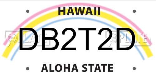 DB2T2D Hawaii License Plate