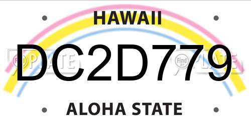 DC2D779 Hawaii License Plate