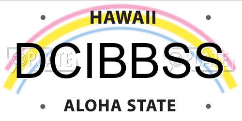 DCIBBSS Hawaii License Plate
