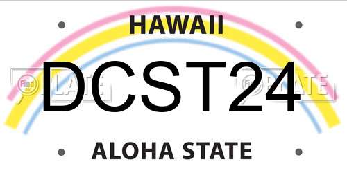 DCST24 Hawaii License Plate