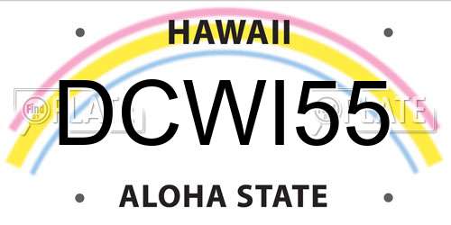 DCWI55 Hawaii License Plate
