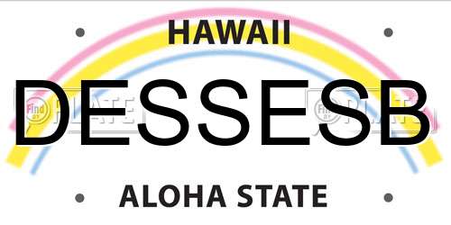 DESSESB Hawaii License Plate