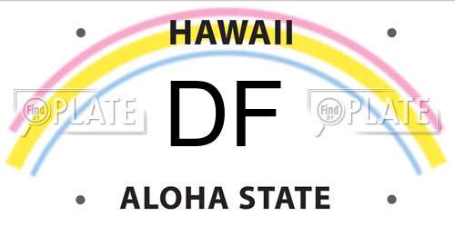 DF Hawaii License Plate