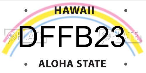 DFFB23 Hawaii License Plate