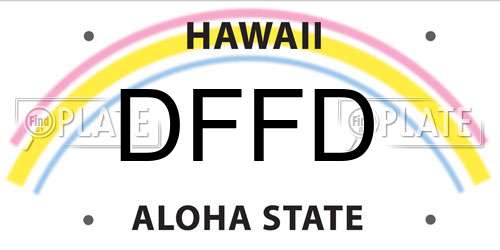DFFD Hawaii License Plate