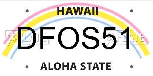 DFOS51 Hawaii License Plate