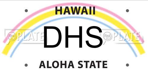 DHS Hawaii License Plate