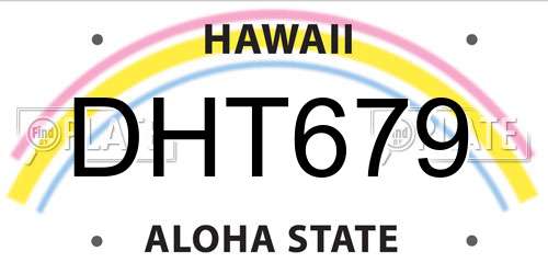DHT679 Hawaii License Plate