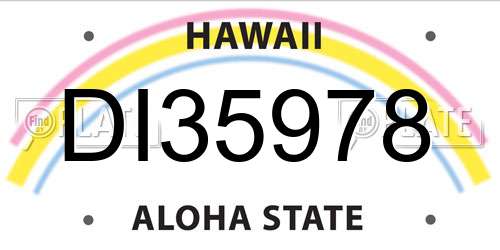 DI35978 Hawaii License Plate