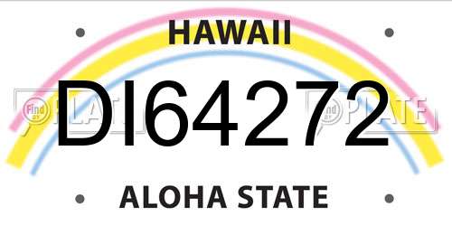 DI64272 Hawaii License Plate