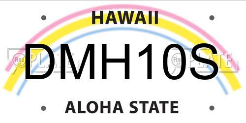 DMH10S Hawaii License Plate