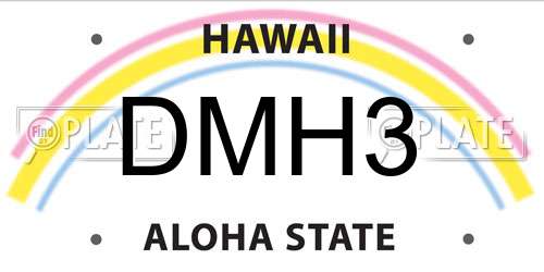 DMH3 Hawaii License Plate
