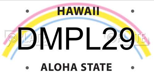 DMPL29 Hawaii License Plate