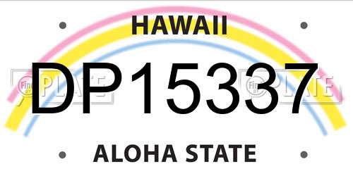 DP15337 Hawaii License Plate