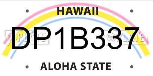 DP1B337 Hawaii License Plate
