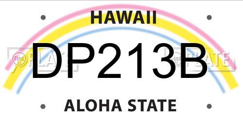 DP213B Hawaii License Plate