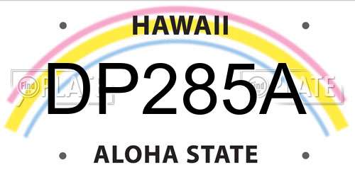 DP285A Hawaii License Plate
