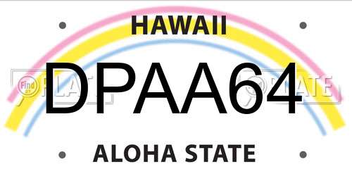 DPAA64 Hawaii License Plate