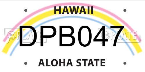 DPB047 Hawaii License Plate