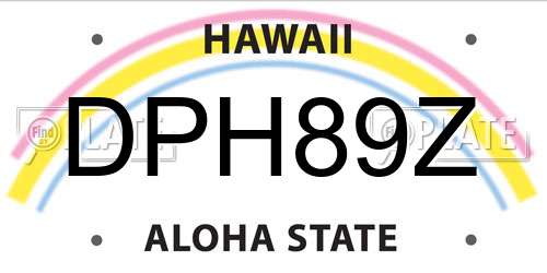 DPH89Z Hawaii License Plate