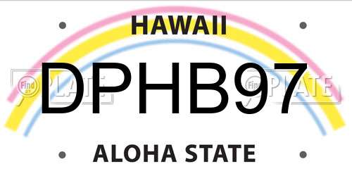 DPHB97 Hawaii License Plate