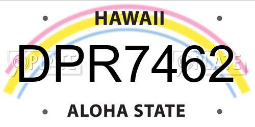DPR7462 Hawaii License Plate