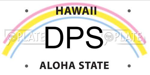 DPS Hawaii License Plate