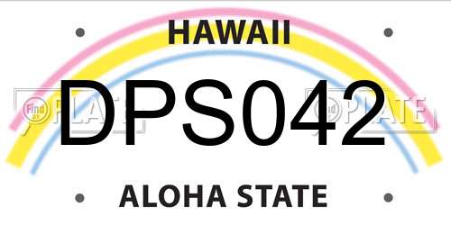 DPS042 Hawaii License Plate
