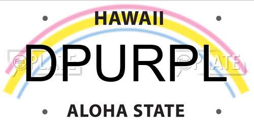 DPURPL Hawaii License Plate