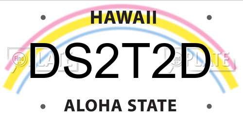 DS2T2D Hawaii License Plate