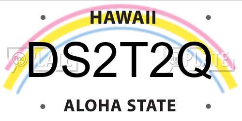 DS2T2Q Hawaii License Plate