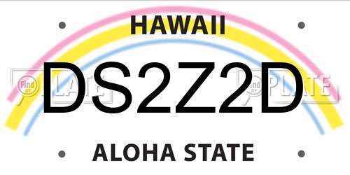 DS2Z2D Hawaii License Plate