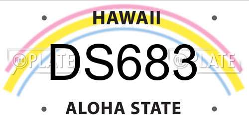 DS683 Hawaii License Plate