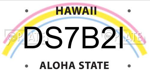 DS7B2I Hawaii License Plate