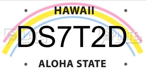 DS7T2D Hawaii License Plate