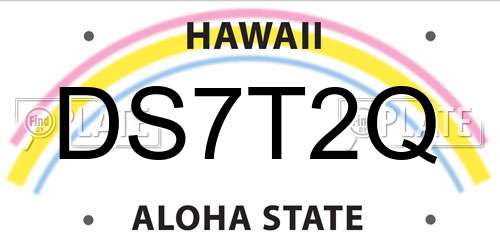 DS7T2Q Hawaii License Plate