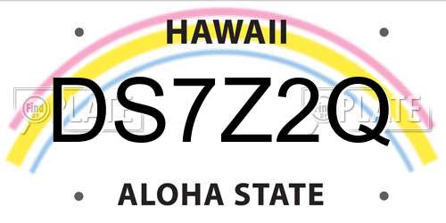 DS7Z2Q Hawaii License Plate