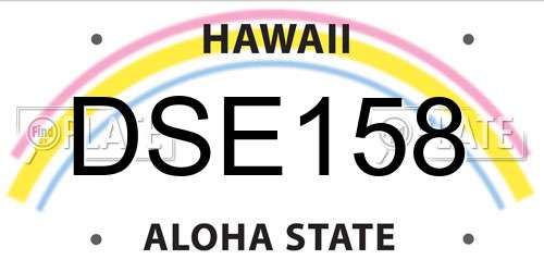 DSE158 Hawaii License Plate