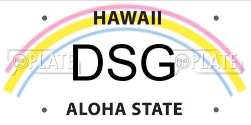 DSG Hawaii License Plate